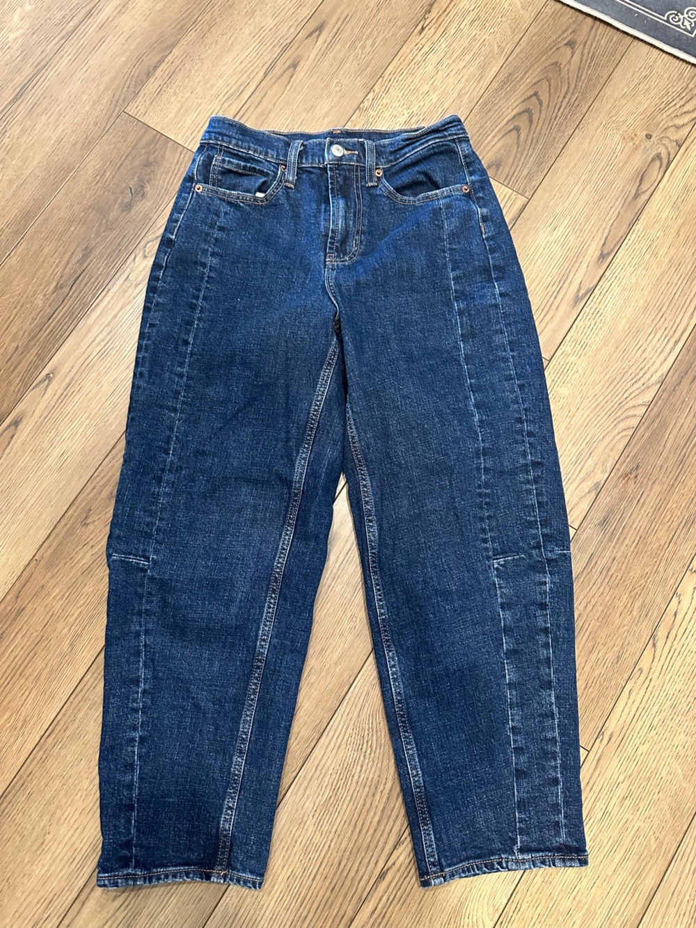 Old Navy Women’s Dark Blue Barrel Jeans